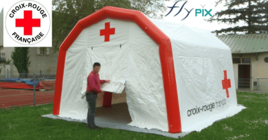 French Red Cross : outpost medical inflatables tents, field hospitals