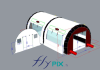 3D view of a military inflatable NRBC (Nuclear, Radiological, Biological and Chemical Weapons) shelter for decontamination, cleaning, disinfection in a sealed, sealed environment with a controlled and filtered atmosphere.