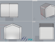 3D views : Inflatable house shape military tent, decontamination, containment, CBRN (Nuclear, radiological, biological and chemical weapons), captive air pump, tunnel house, custom-made, France, Flypix