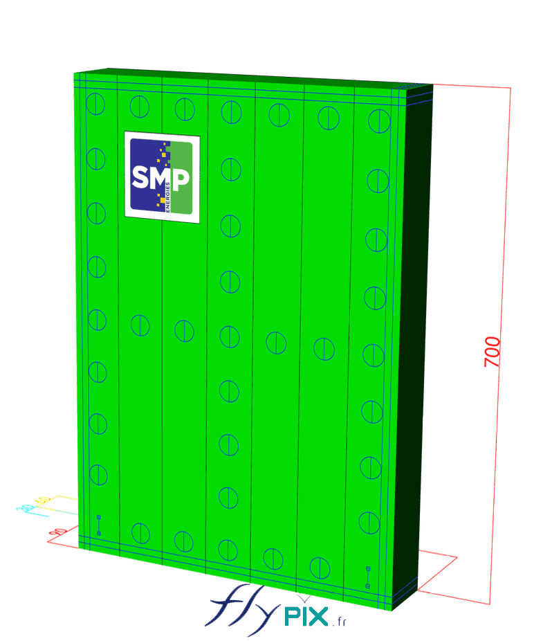 Various 3D computer-generated views and design plans used for the final proof (BAT), approved by the client, SMP Drilling. – Copyright Vivien LAÏLLE/FlyPix; all rights reserved; reproduction prohibited.