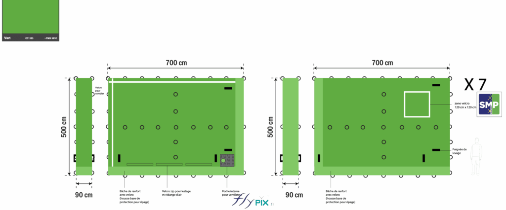Various 3D computer-generated views and design plans used for the final proof (BAT), approved by the client, SMP Drilling. – Copyright Vivien LAÏLLE/FlyPix; all rights reserved; reproduction prohibited.