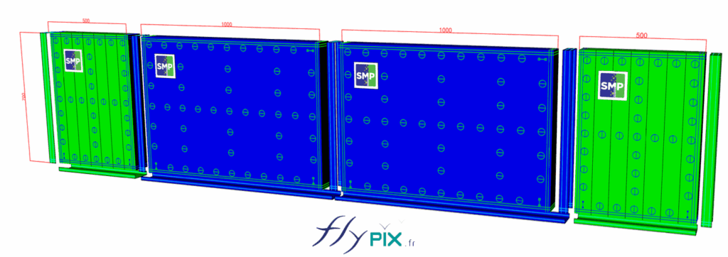 Various 3D computer-generated views and design plans used for the final proof (BAT), approved by the client, SMP Drilling. – Copyright Vivien LAÏLLE/FlyPix; all rights reserved; reproduction prohibited.
