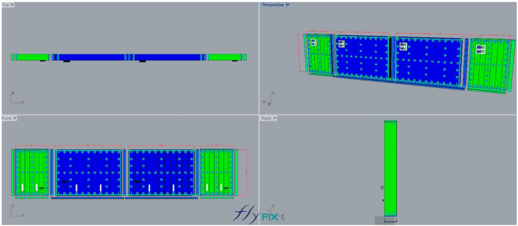 Various 3D computer-generated views and design plans used for the final proof (BAT), approved by the client, SMP Drilling. – Copyright Vivien LAÏLLE/FlyPix; all rights reserved; reproduction prohibited.